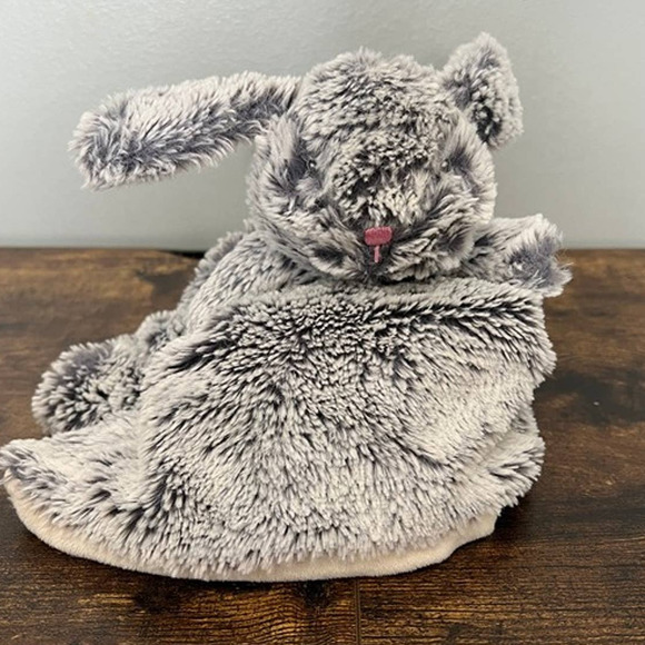 Animal Adventure Grey Bunny with Cream Underlay Lovey‎ - Picture 1 of 5